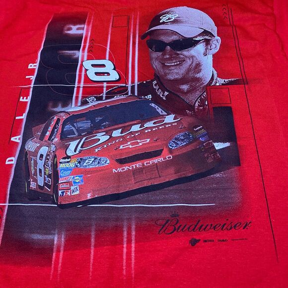 Dale Earnhardt Jr Mens Size Large Red Winners Circle Nascar Short Sleeve T Shirt - Picture 7 of 9